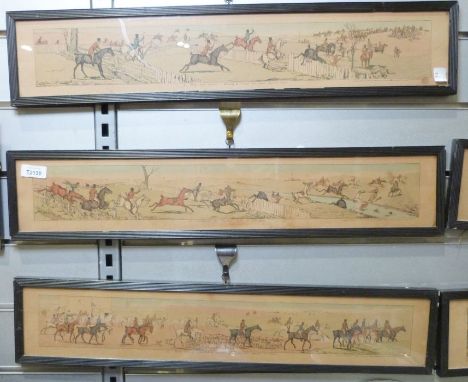 Antique hunting prints&nbsp;published by S&amp;T Fuller, Temple of Fancy, 34 Rathbone Place, all glazed and framed (12) frame