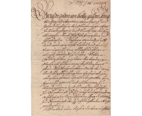 GEORGE II: (1683-1760) King of Great Britain and Ireland 1727-60. L.S., George R, as King, with holograph subscription ('Your