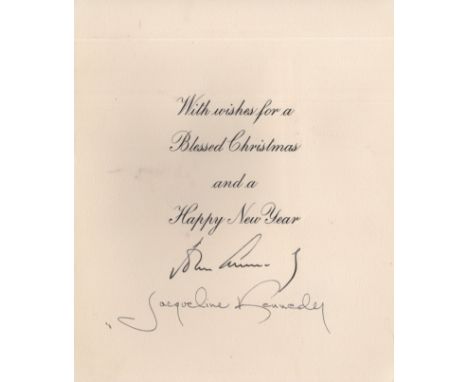 [KENNEDY JOHN F.]: (1917-1963) American President 1961-63 & [KENNEDY JACQUELINE] (1929-1994) First Lady of the United States 