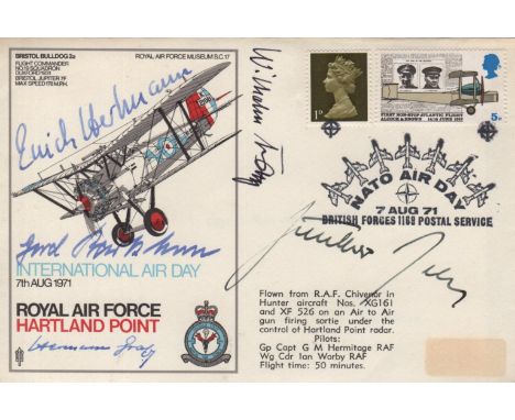 WORLD WAR II: A good multiple signed Royal Air Force Museum commemorative cover issued for the International Air Day, 7th Aug