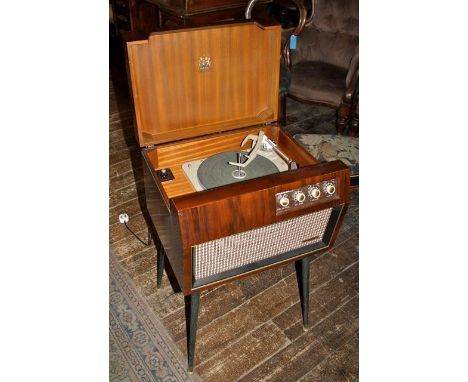 1960s Dynatron Mazurka auto change record player, Garrard deck 