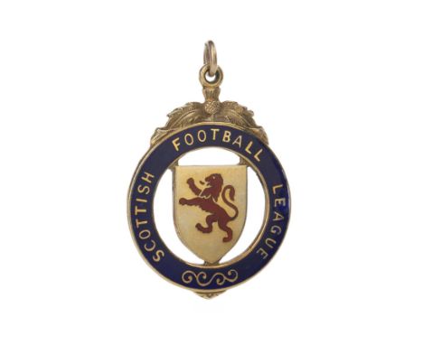 SCOTTISH FOOTBALL LEAGUE LEAGUE CUP WINNERS GOLD MEDAL 1974/75, awarded to Jim Brogan of Celtic F.C., the obverse with centra