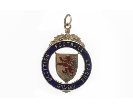 SCOTTISH FOOTBALL LEAGUE LEAGUE CUP RUNNERS-UP GOLD MEDAL 1971/72, awarded to Jim Brogan of Celtic F.C., the obverse with cen