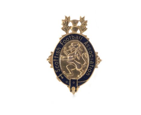 SCOTTISH FOOTBALL ASSOCIATION SCOTTISH CUP RUNNERS-UP GOLD MEDAL 1972/73, awarded to Jim Brogan of Celtic F.C., the obverse i