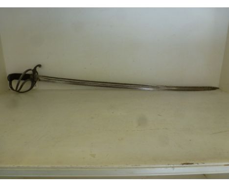 A Sword - 1821 Pattern British Light Cavalry Troopers Sabre - lacking its scabbard, leather covered grip with regulation trip