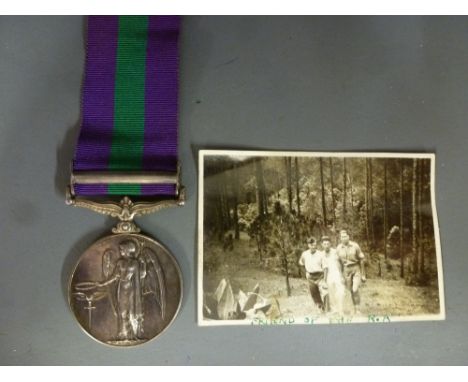 A General Service medal with Palestine bar awarded to 5334904 PTE R. Platt Royal Berks Regiment 