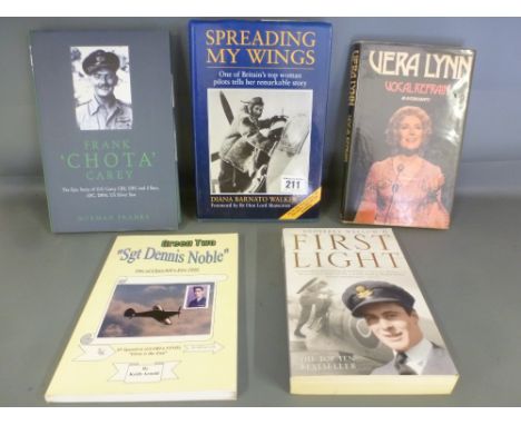 A collection of five Autobiographies and Biographies signed by the authors, many with personal inscriptions and additional si