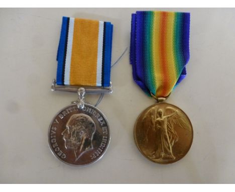A pair of World War One medals to 53236 Pte G N Coleman Somerset Light Infantry