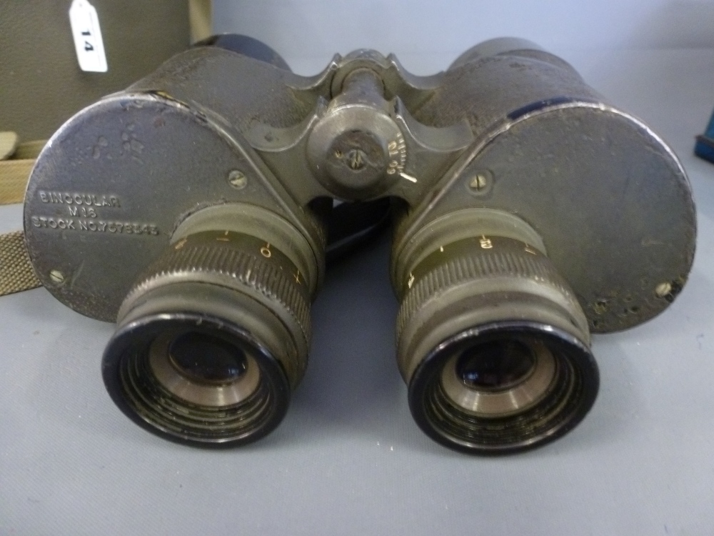 A pair of USA Army binoculars possibly Vietnam era The 7 x 50 optics