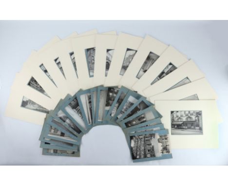 Eugene Atget (French, 1857-1927). Group of 31 architectural photographs of Paris and France. Many heavily annotated in French