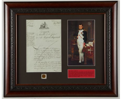 Autograph letter dated May 31, 1804, on Republic letterhead of the Ministry of War from Berthier, the Minister of War, to Nap