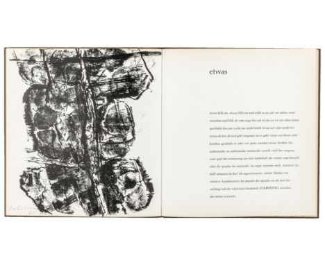 Dahmen, Karl Fred - - Döhl, Reinhard. so etwas wie eine geschichte von etwas. Mit 6 signierten und datierten Original-Lithogr