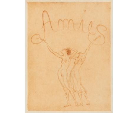 Verlaine, Paul. Freundinnen. Sechs Sonette. Umdichtung von Curt Moreck. Mit 7 Original-Radierungen in Röteldruck von R. R. Ju