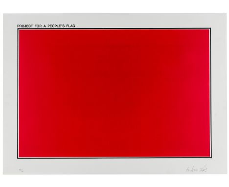 Dias, Antonio. Project for a People's Flag. Farbserigraphie auf Velin. Rechts unten signiert. Links unten nummeriert. Exempla