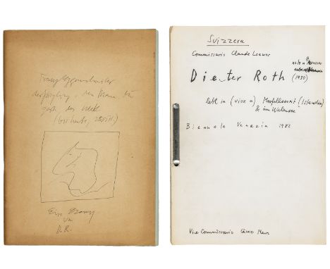 Roth, Dieter. (Ein Tagebuch aus d. Jahre 1982). Svizzera Commissario Claude Loewer. Dieter Roth Nato A Hannover (1930) Lebt I