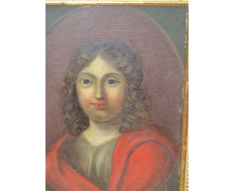 OLD MASTER SCHOOL.   PORTRAIT OF A CHILD, OIL ON BOARD.   24.5 X 19.5CMS.