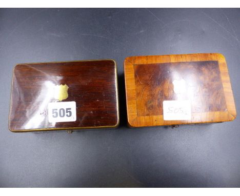 TWO PAILLARD VAUCHER ET FILS MUSIC BOXES, ONE PLAYING SIX AIRS ON A 7.5CMS COMB, THE OTHER THREE AIRS ON A 7CMS COMB.