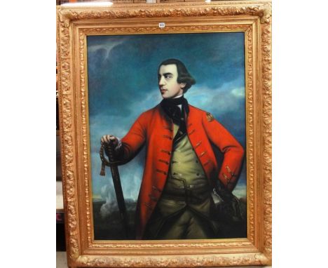 Manner of Pompeo Batoni, Portrait of an officer, oil on canvas, 120cm x 90cm.