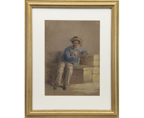 E HADLEY (BRITISH 19TH CENTURY), PORTRAIT OF LORD FREDERICK CAVENDISH watercolour on paper, signed and inscribed 1862 37cm x 