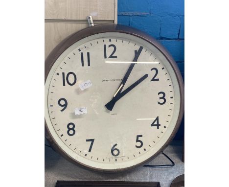 A large vintage electronic wall mounted clock D50cm (untested), shipping unavailable