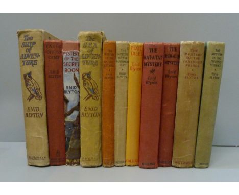 Eleven Enid Blyton novels including four first editions, one with dust cover 