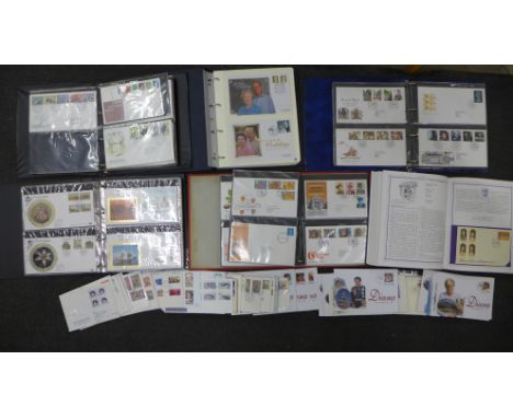 Stamps; worldwide first day covers in six albums and loose 