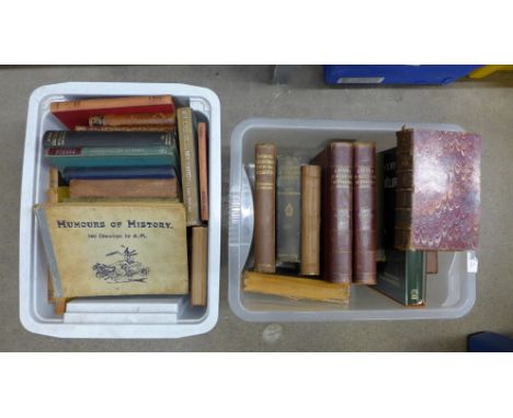 Two boxes of antique and vintage books including reference books and novels, some first editions**PLEASE NOTE THIS LOT IS NOT