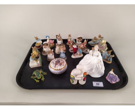 Eighteen Beatrix Potter figurines by Border Fine Arts, a Coalport 'Samantha' figurine plus Royal Doulton 'Rachel' miniature l