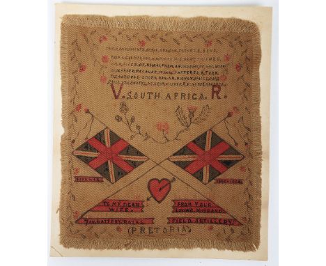 Boer War Sweethearts Send Back Piece, A very attractive and nicely done piece of Khaki Drill uniform which has been used as a