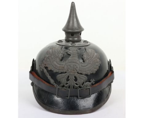 WW1 German 1915 Model Prussian Pickelhaube, Original Prussian pickelhaube with reproduction fittings. This example is an orig