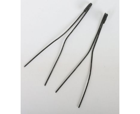 Scarce WW2 German Steel Attachment Hooks for Attaching Camouflage to the Combat Helmet. Hooks were attached underneath the li