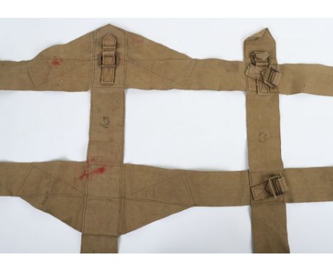 WW2 British Airborne Drop Harness, 1944 dated and manufactured by ‘ME Co’ or Mills Equipment Company. This webbing harness co