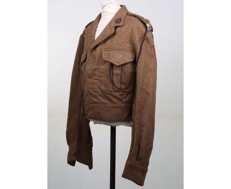 56th Armoured Division, 44th Royal Tank Regiment Battle Dress Blouse, Lieutenants battle dress blouse of the 44th RTR, 56TH D