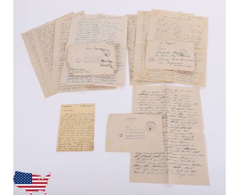 Grouping of 3 Waffen-SS Totenkopf Division Feldpost Letters with Envelopes & SS Postcard, all these relate to “SS-Oberscharfu