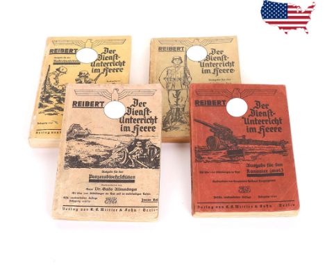 Scarce Grouping of Four German Army Training Manuals / Handbooks for Various Branches of Service, consisting of examples for 