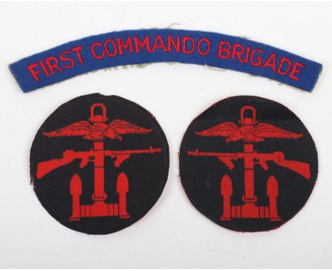 Small selection of Combined Operations printed patches. Lot includes 2 printed Combined Ops variant badges, one with less ble