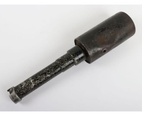 Inert Russian Anti-Tank Hand Grenade: Inert early type USSR anti-tank hand grenade with black finish and unscrews from top. W