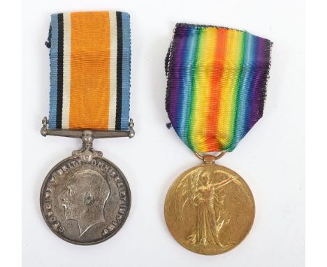 A Great War pair of medals to the Northamptonshire Regiment. British War and Victory Medals, “35074 PTE. E. TIPPLES NORTH’N R