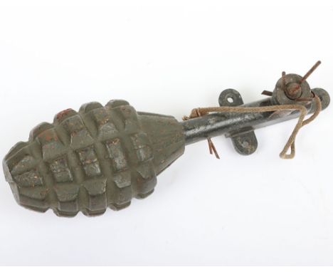 Inert WW2 US Grenade with M1 Booby Trap Device: Inert MkII U.S. de-militarized pineapple grenade with M1 Booby Trap Pressure 