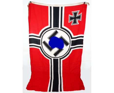 WW2 German Kriegsmarine Naval Battle Flag. A good original WW2 German Navy or 'Kriegsmarine' battle flag. This example is pri