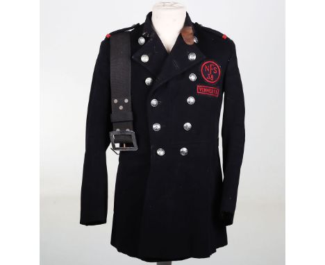 WW2 National Fire Service Tunic and Belt, Home Front, Original example of an NFS tunic complete with period Fire Brigade butt
