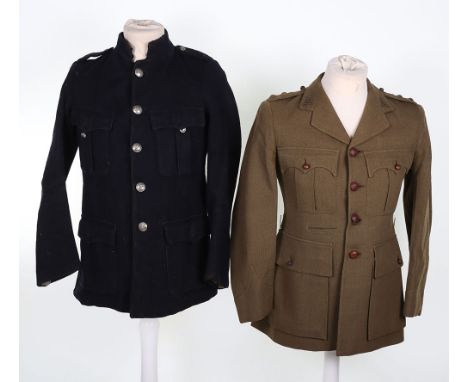 WW2 RAOC Officers Service Dress Tunic & NFS / Fire Brigade Tunic, WW2 British Army officers service dress tunic. Lieutenant’s