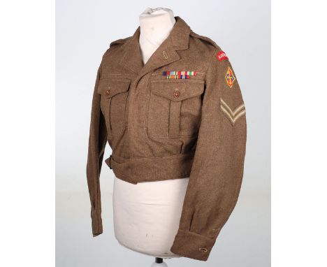1st Gloucestershire Regiment Battle Dress Blouse, 29th Brigade, 1st battalion Gloucester Regiment battle dress blouse to a co