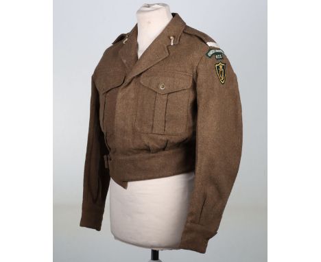 Queens University OTC Battle Dress Blouse, Battle dress blouse of the 1949 pattern with the insignia of the Queens University