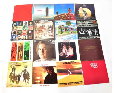 A quantity of vinyl LPs to include Dire Straits 'Making Movies', Nude 'Camel', Rush 'Hemispheres', The Jam 'The Gift', Elton 