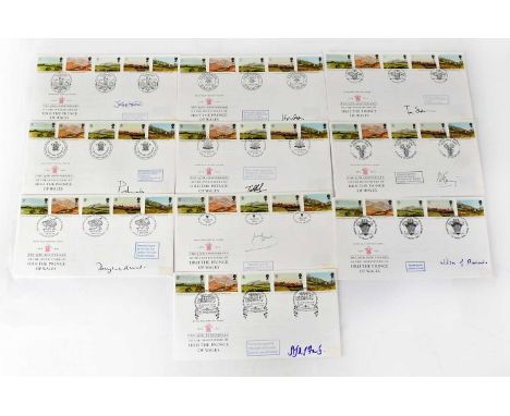 Ten limited edition first day covers commemorating the 25th Anniversary of the Investiture of HRH The Prince of Wales, bearin