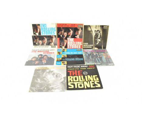 THE ROLLING STONES; seven EPs, all French issues, comprising self-titled, catalogue no. 457039, self-titled, catalogue no. 45