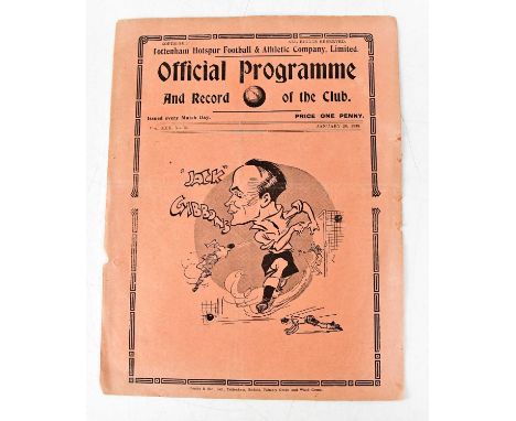 Tottenham Hotspur Football and Athletic Company Ltd, official programme and record of the club, January 26th 1938, vol XXX, n
