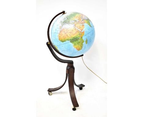 NOVA RICO; a modern Italian illuminated globe on stand, 'the geographical globe using advanced GIS technology in order to ach