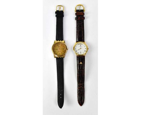 OMEGA; a De Ville Quartz wristwatch, the gold-coloured dial set with baton numerals and date aperture, and a Maurice Lacroix 